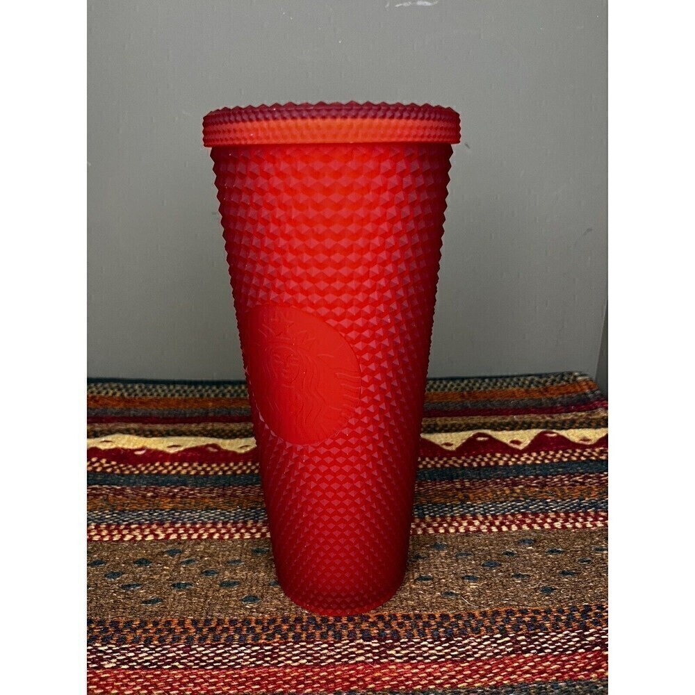 Starbucks 2020 Studded Holiday Tumbler, 24oz - Matte Red NO STRAW